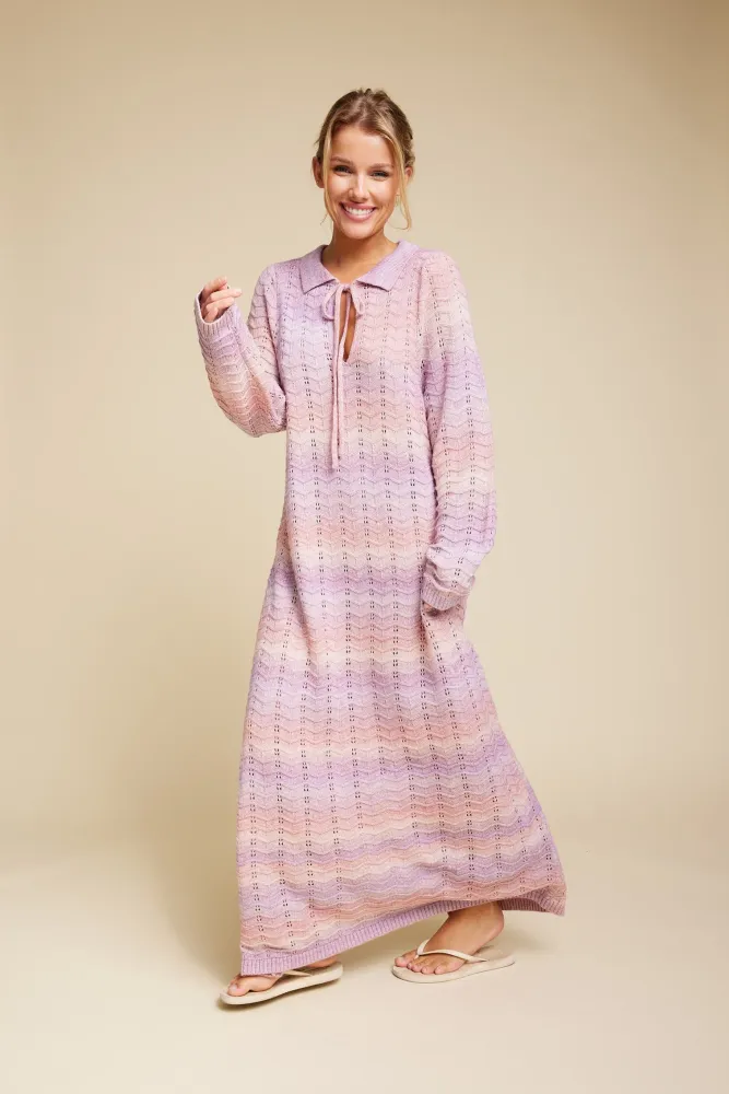 Crocket Dress Pink Line Of Oslo D UNIKE