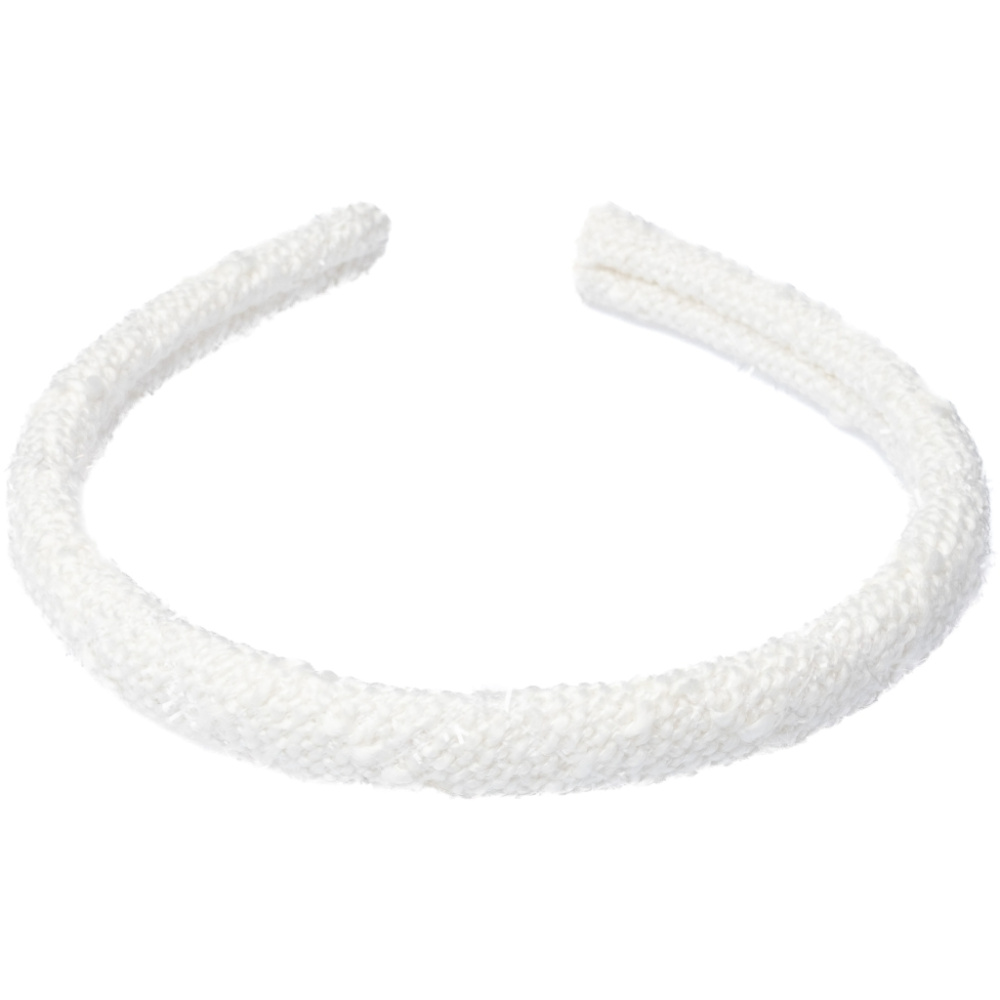 TWEED HAIR BAND THIN OFF WHITE