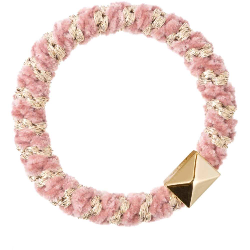 FLUFFY FAT HAIR TIE ROSE STRIPE